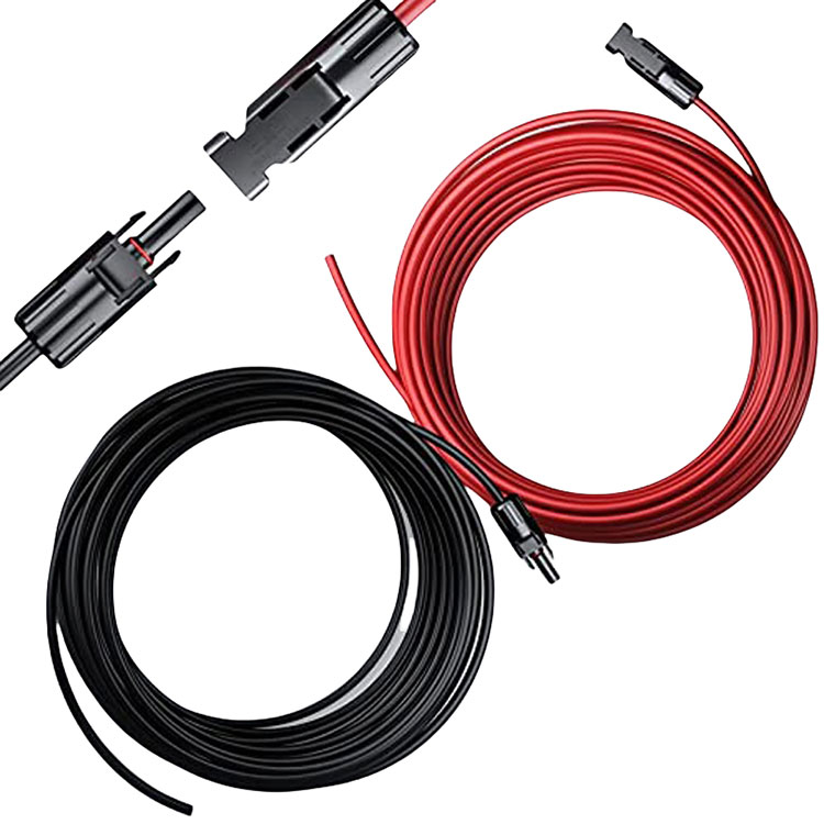 รถยนต์ยานยนต์ Off-Grid ติดตั้งพลังงานแสงอาทิตย์ 12AWG สายเชื่อมต่อ