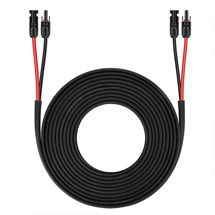 Plug And Play 10AWG จัมเปอร์พลังงานแสงอาทิตย์ตัวนำคู่ 25Ft