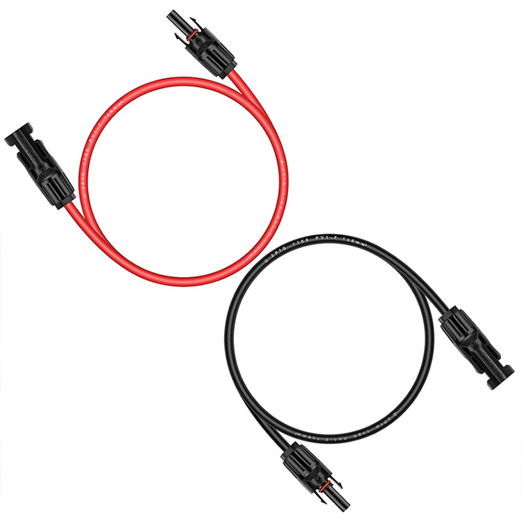 ลวดไฟฟ้าโซลาร์เซลล์ 3 ฟุต 10AWG ทนฝนและแดด